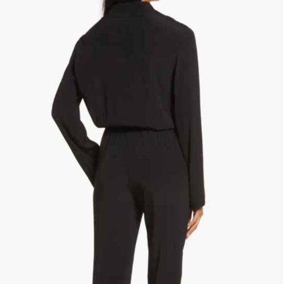 Fraiche By J Long Sleeve Button Front Jumpsuit - Picture 3 of 9